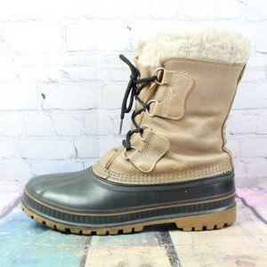 SOREL Steel Shank Lined Winter Snow Boots Size 9